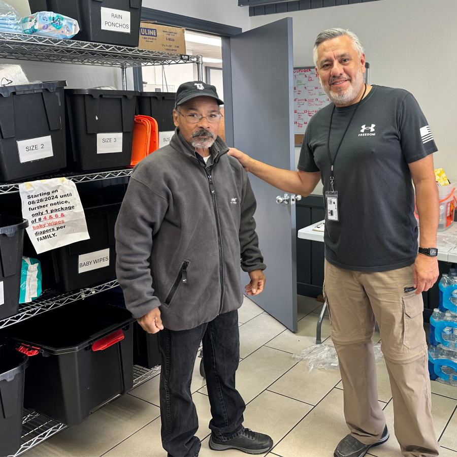 Volunteers Ron (left) and Robert (right) 