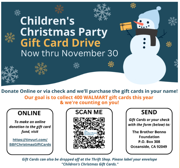 Gift Card Drive 2025 Enewsletter